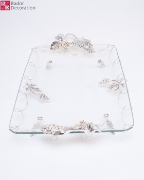 Elegante Glastablett Tablett 